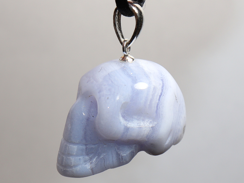 chalcedony with cord or silver 925