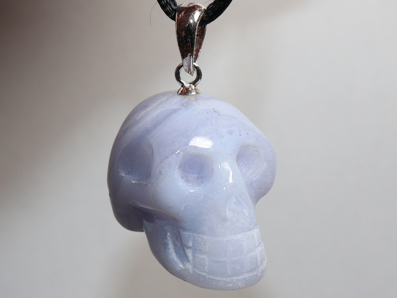 chalcedony with cord or silver 925