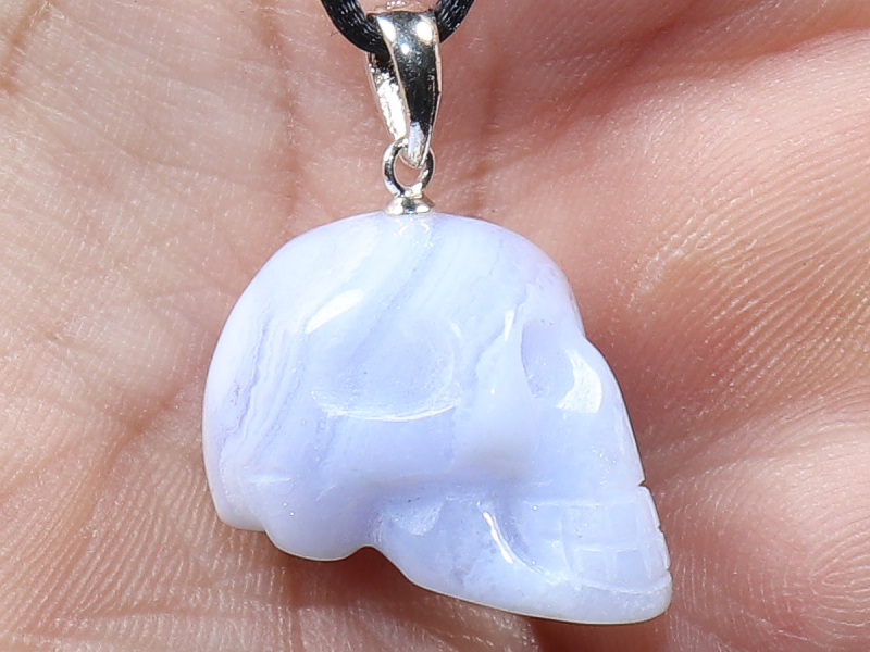 chalcedony with cord or silver 925