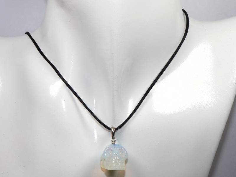 opal glass with cord or silver 925
