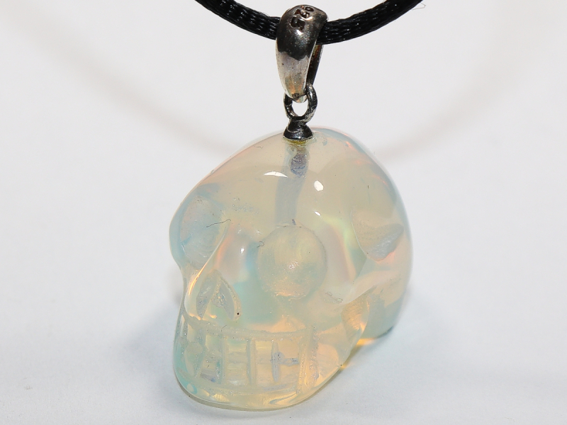 opal glass with cord or silver 925