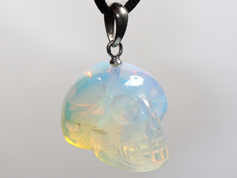 opal glass with cord or silver 925