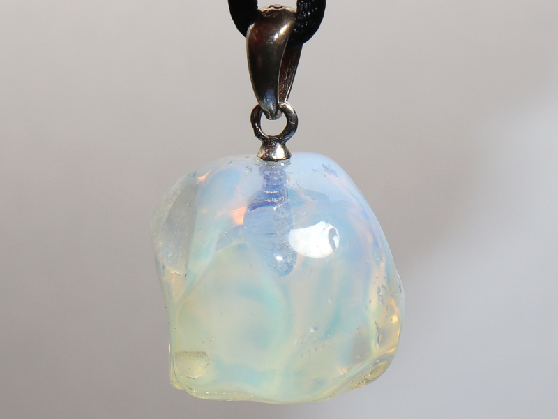 opal glass with cord or silver 925