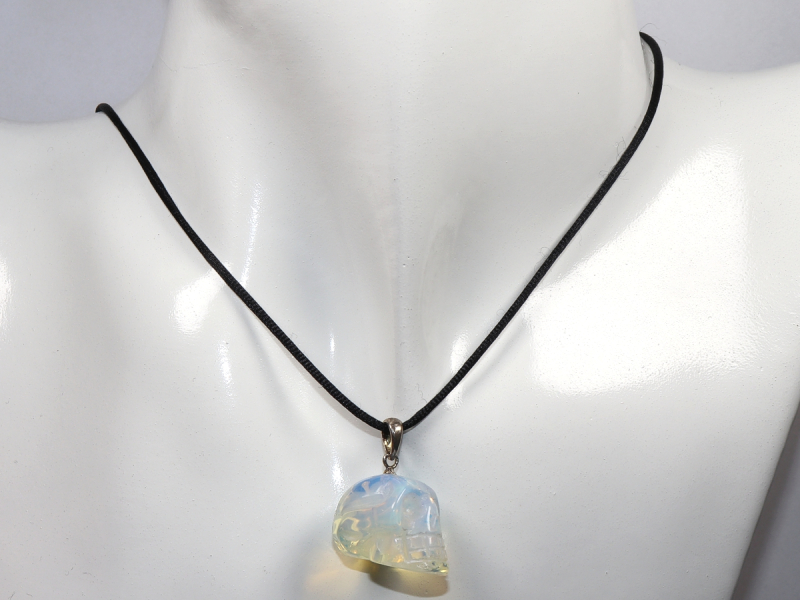 opal glass with cord or silver 925