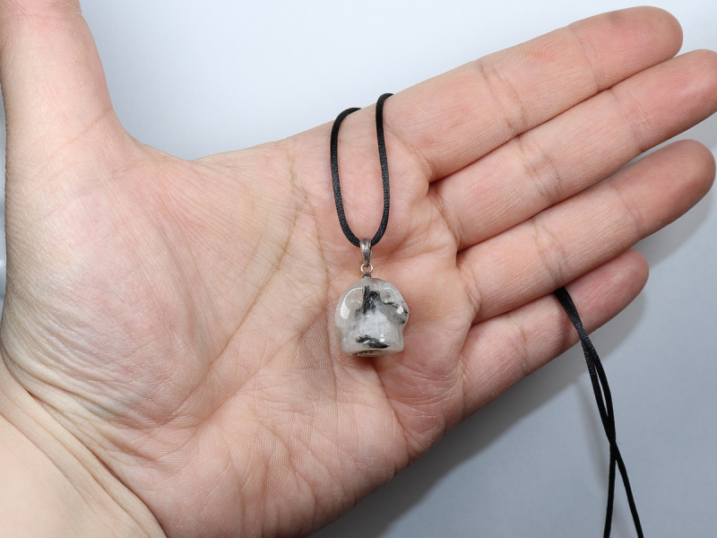 tourmaline quartz with cord or silver 925