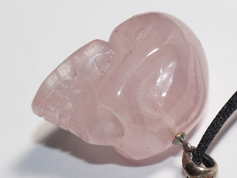 rose quartz with cord or silver 925