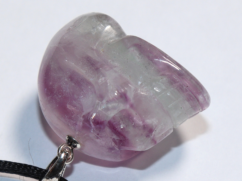 fluorite with cord or silver 925