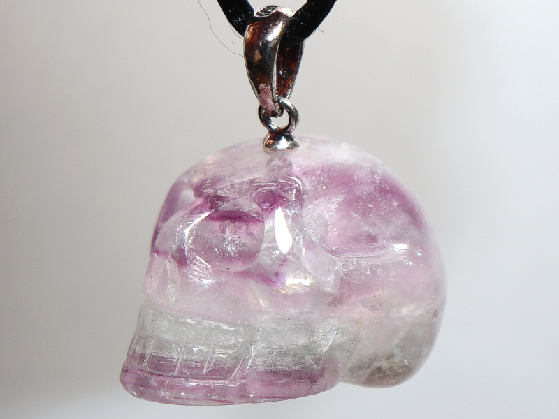 fluorite with cord or silver 925