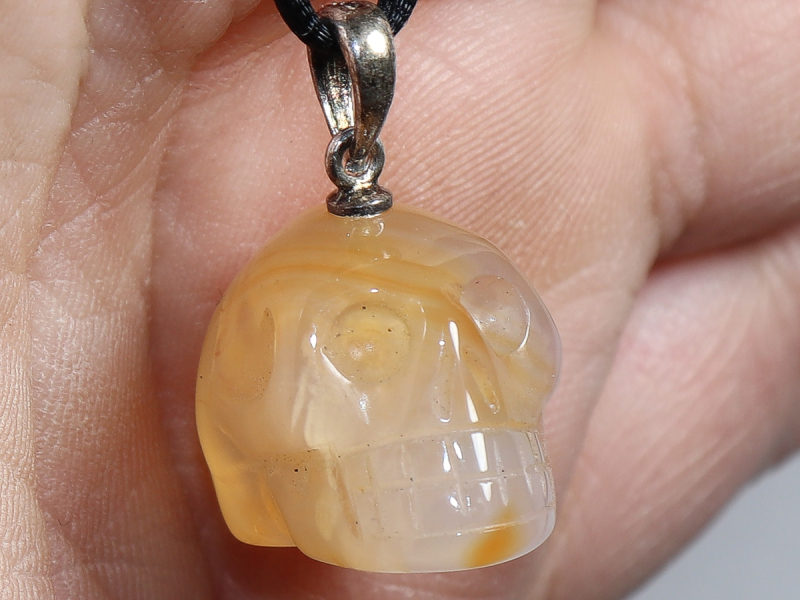carnelian with cord or silver 925