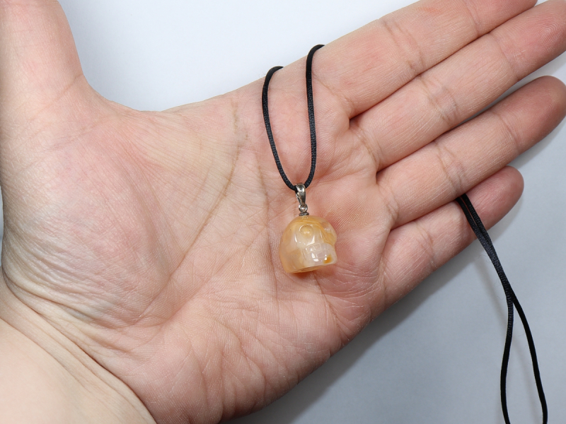 carnelian with cord or silver 925