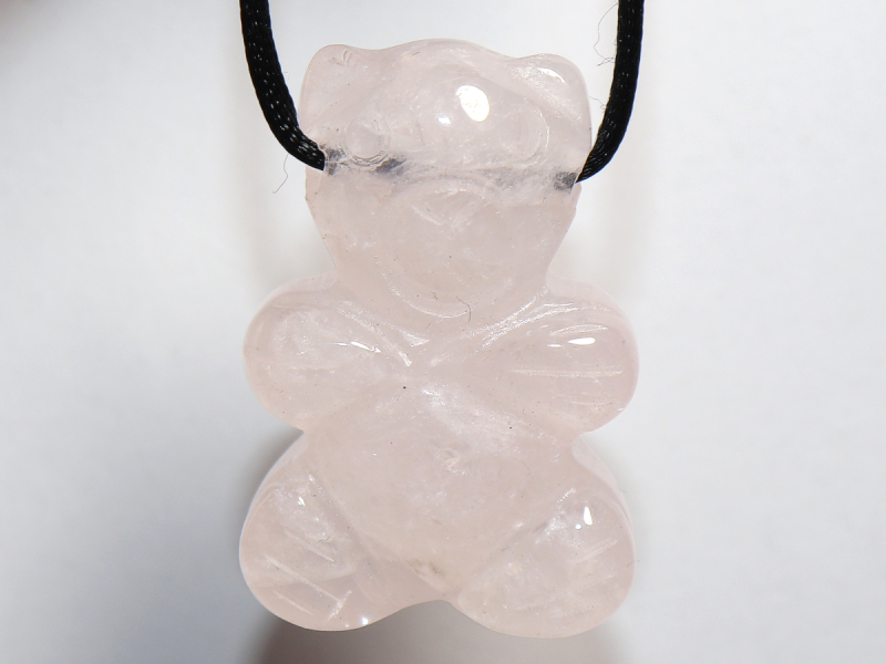 Rosenquarz mit Band oder Silber 925