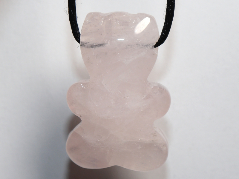 Rosenquarz mit Band oder Silber 925