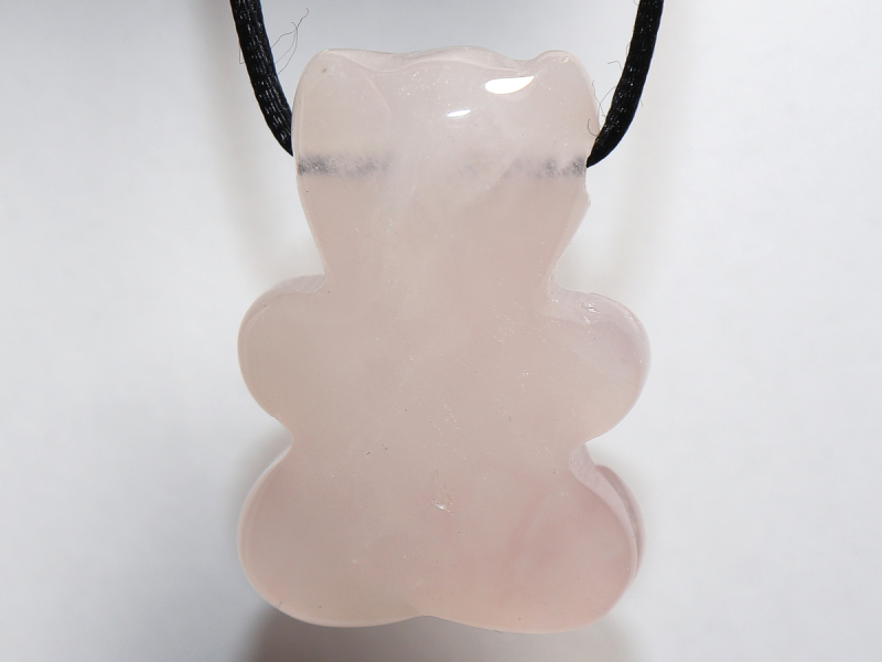 Rosenquarz mit Band oder Silber 925