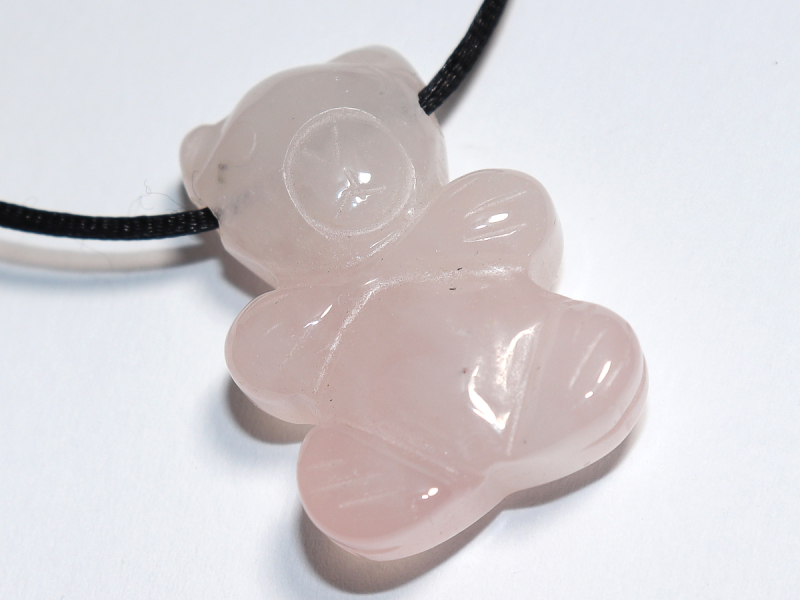 Rosenquarz mit Band oder Silber 925