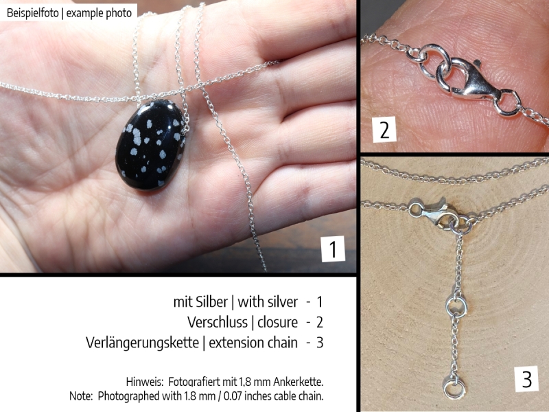 garnet with silver 925