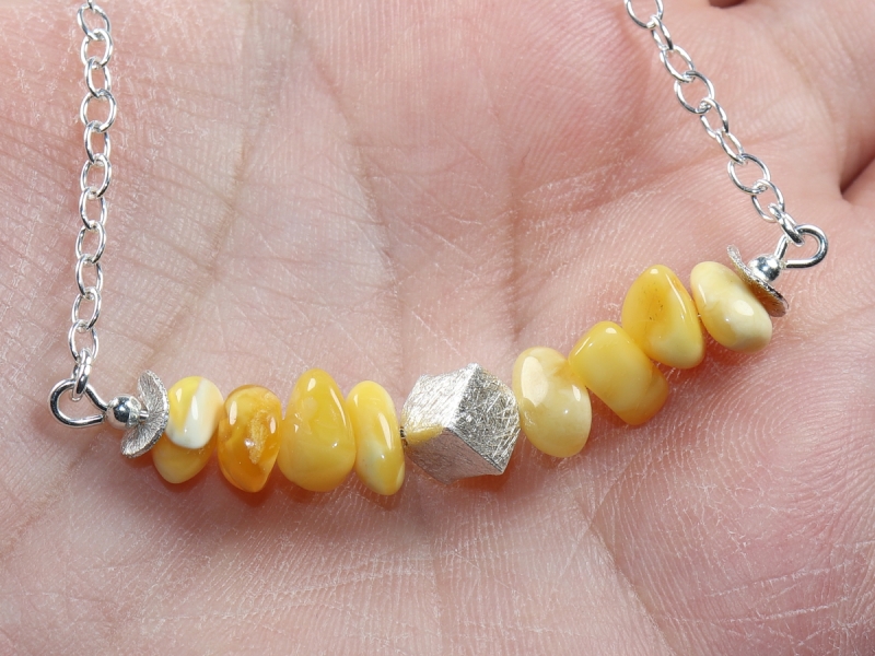 amber with silver 925