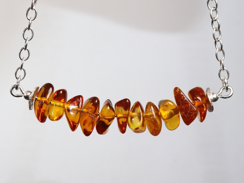 amber with silver 925