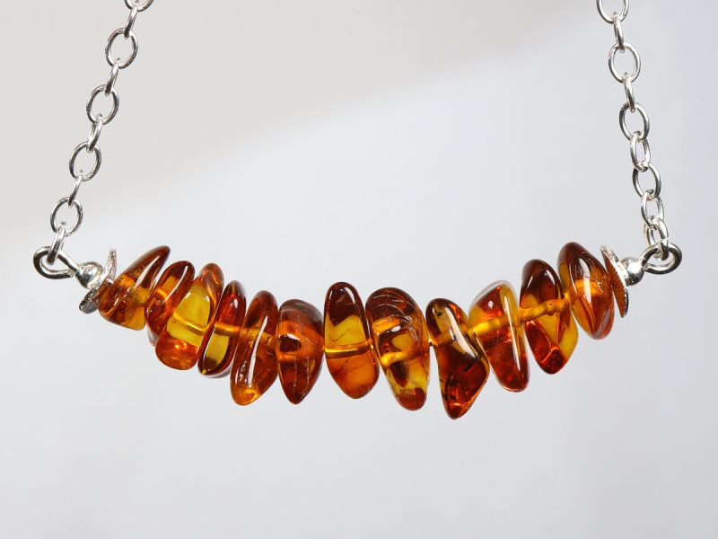amber with silver 925