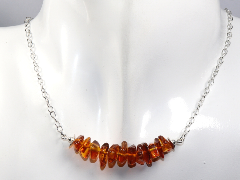 amber with silver 925