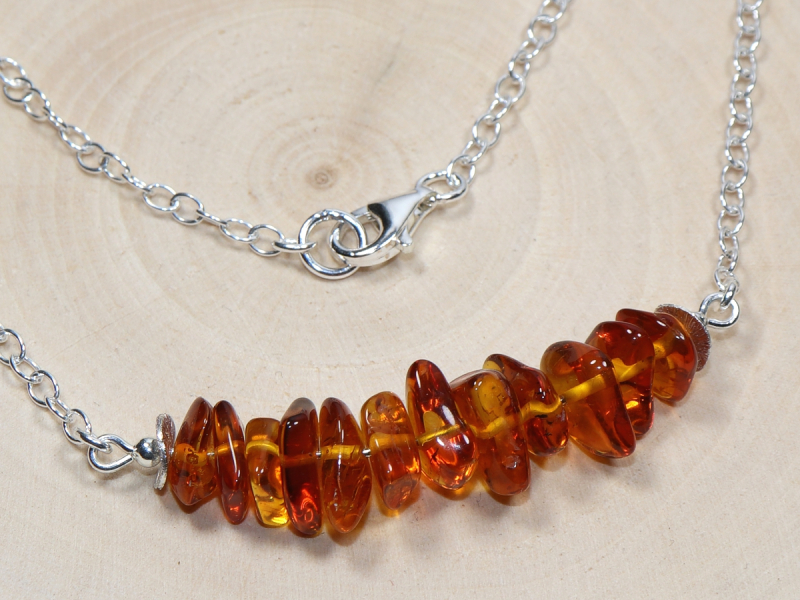amber with silver 925