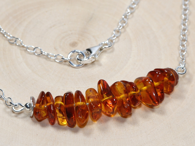 amber with silver 925