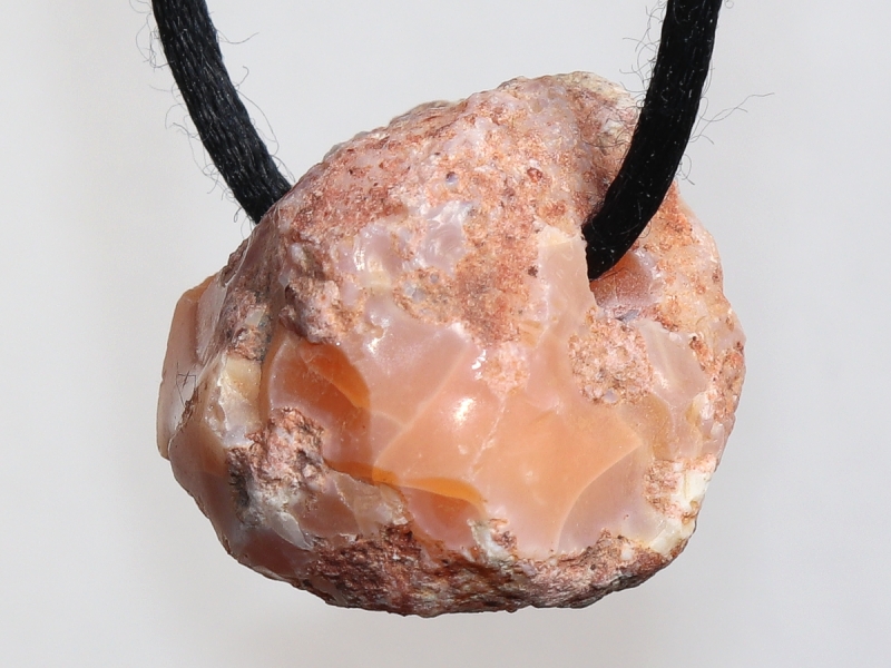fire opal with cord or silver 925