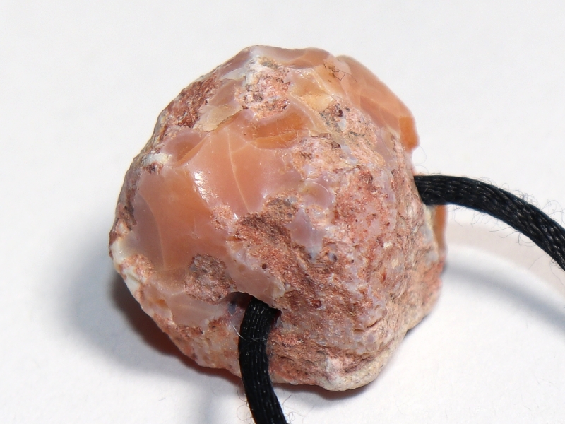 fire opal with cord or silver 925