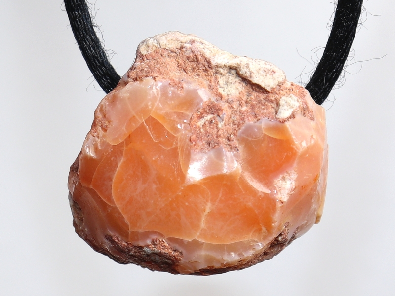 fire opal with cord or silver 925