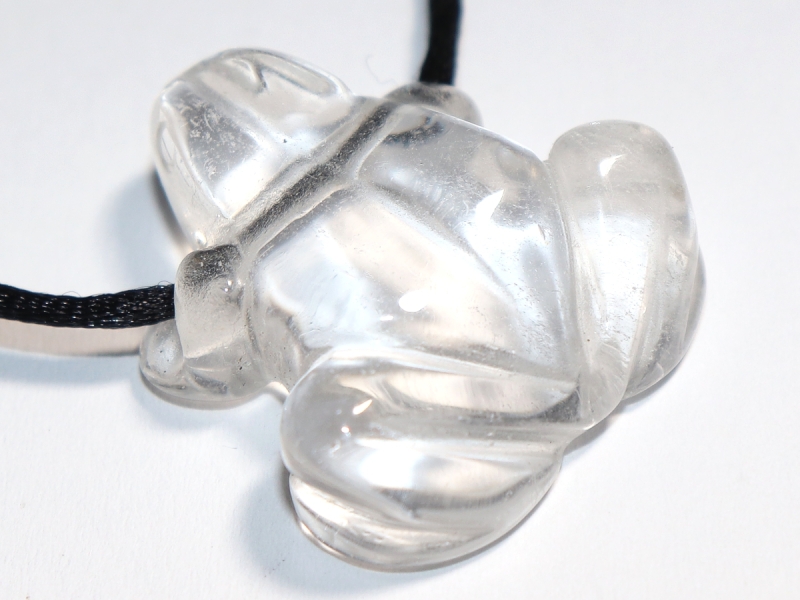 rock crystal with cord or silver 925