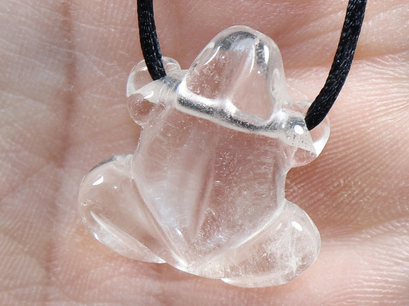 rock crystal with cord or silver 925