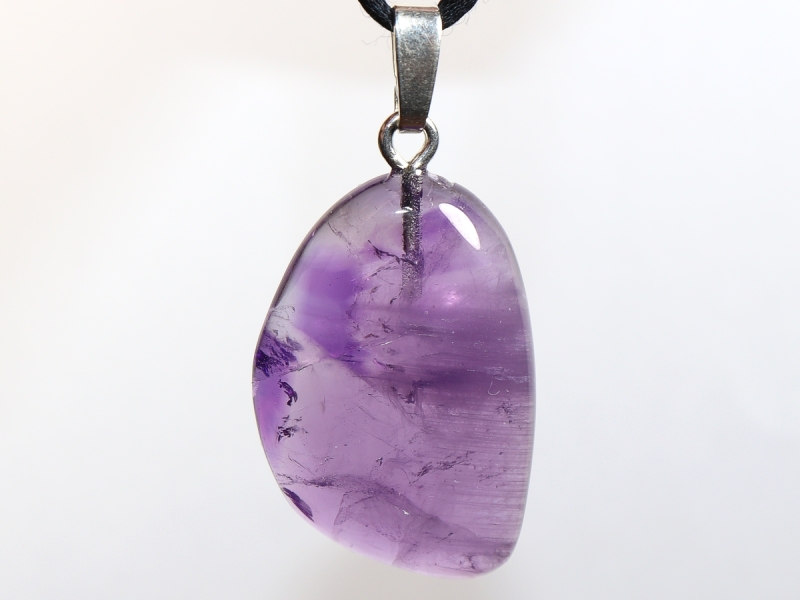 amethyst with cord or silver 925