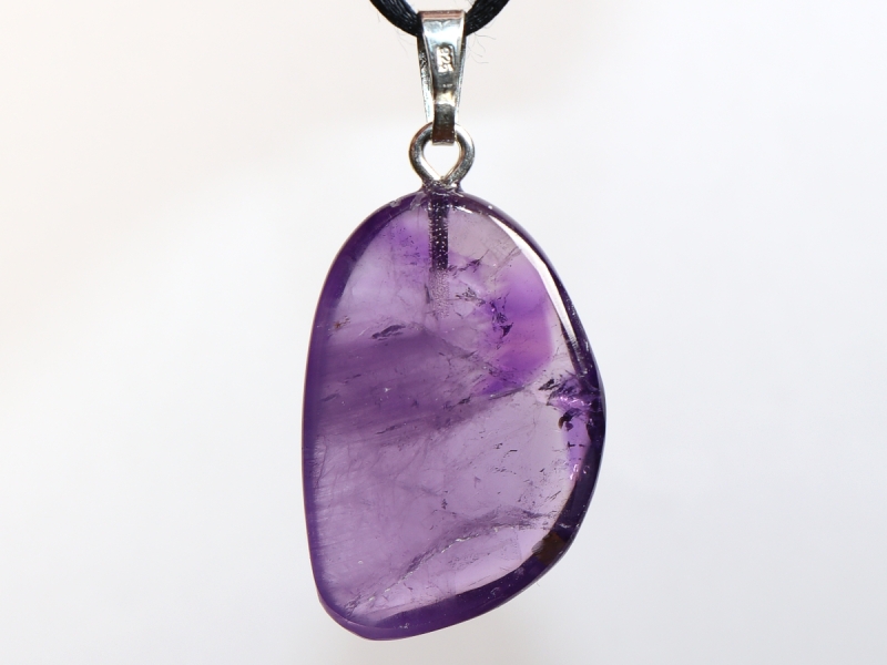 amethyst with cord or silver 925