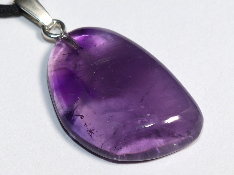 amethyst with cord or silver 925