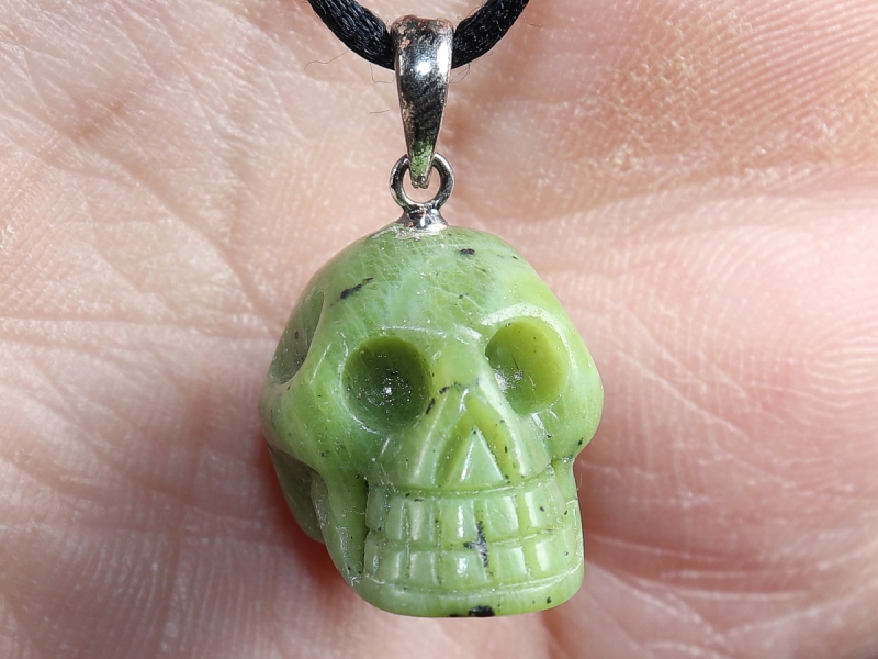 nephrite with cord or silver 925