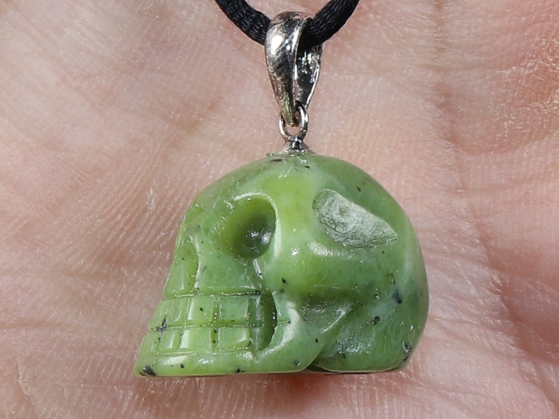 nephrite with cord or silver 925