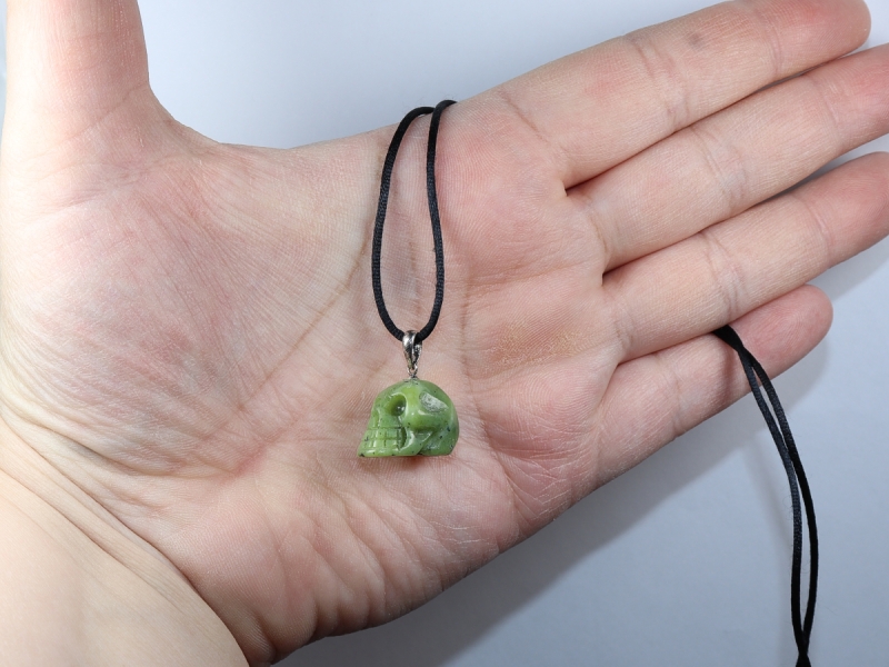 nephrite with cord or silver 925