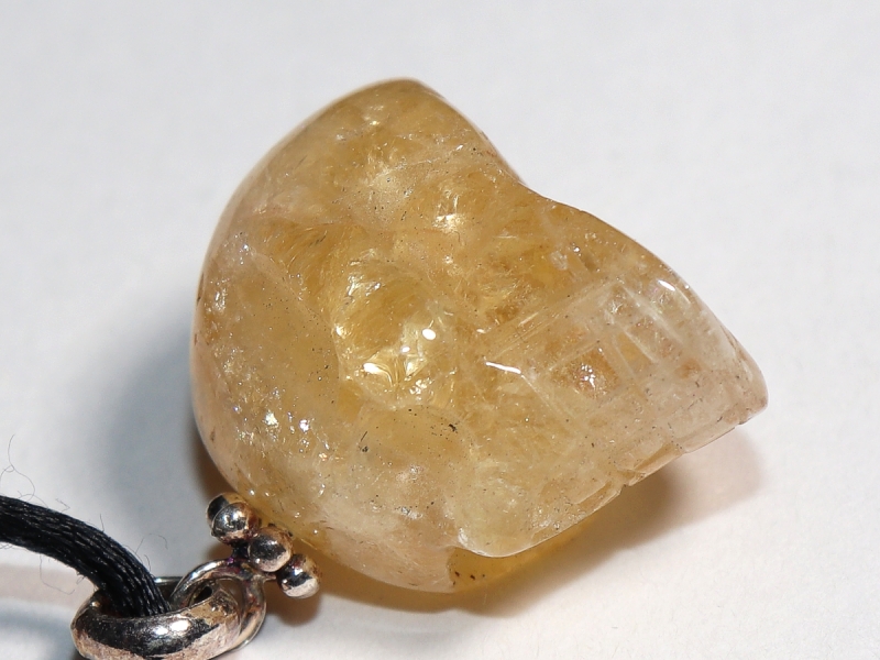 citrine with cord or silver 925
