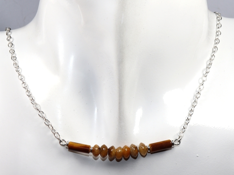 tiger's eye with silver 925