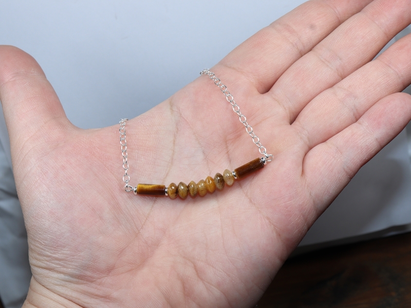 tiger's eye with silver 925