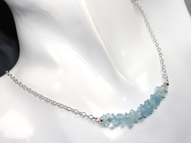 aquamarine with silver 925