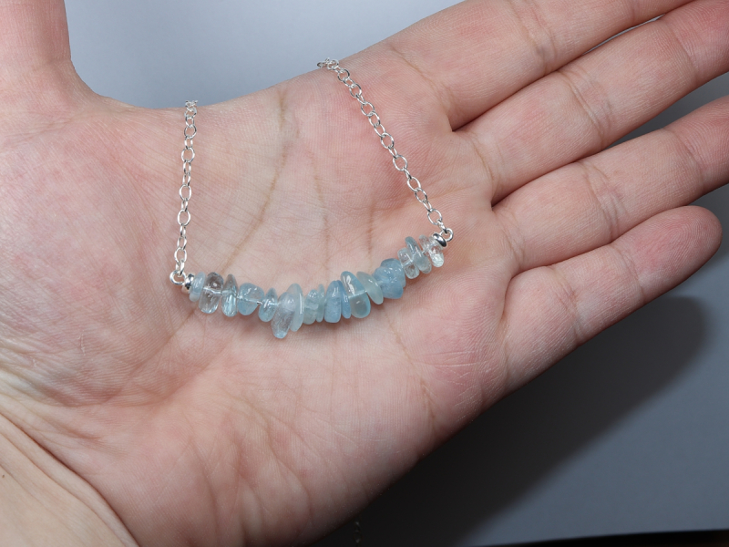 aquamarine with silver 925