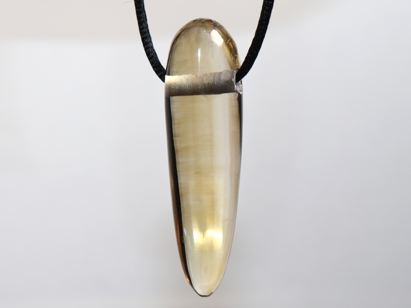 citrine with cord or silver 925