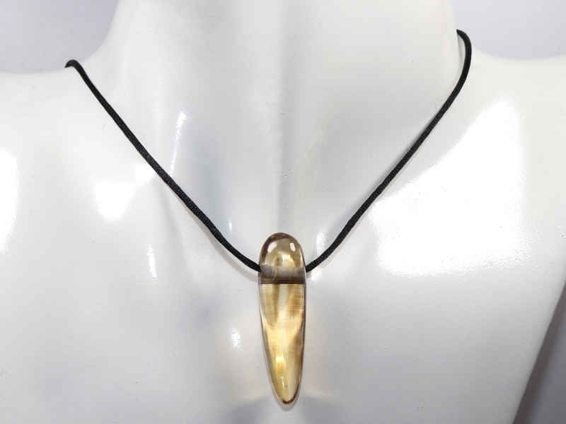 citrine with cord or silver 925