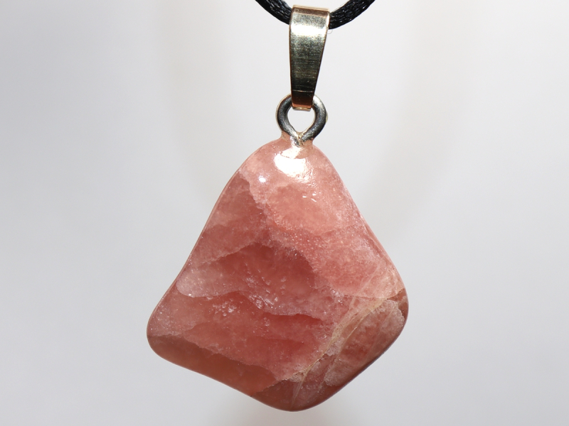 rhodochrosite with cord or silver 925