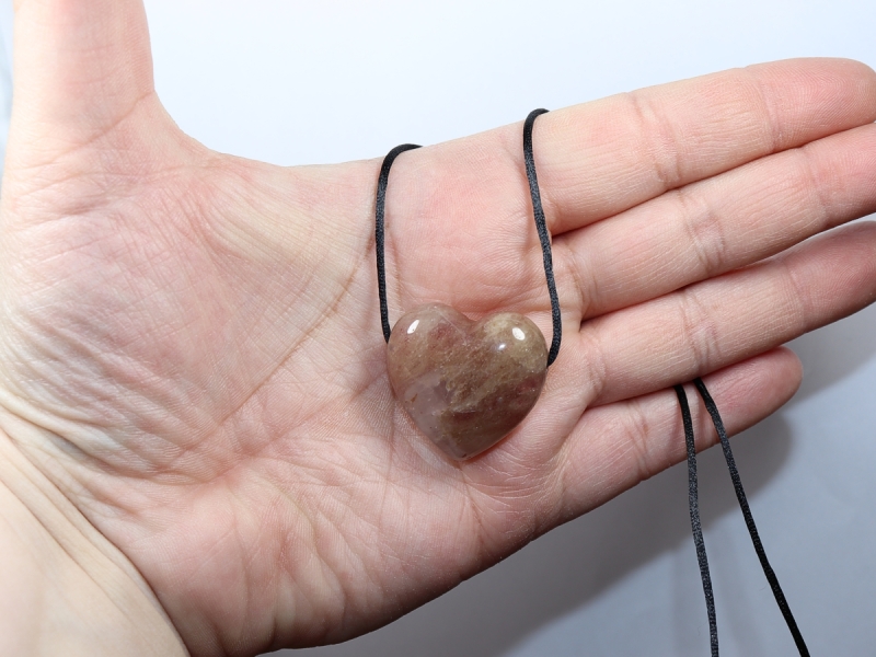 aventurine quartz with cord or silver 925