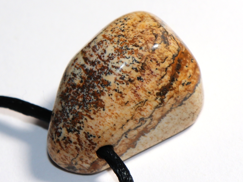 picture jasper with cord or silver 925