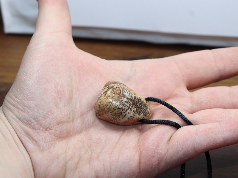 picture jasper with cord or silver 925