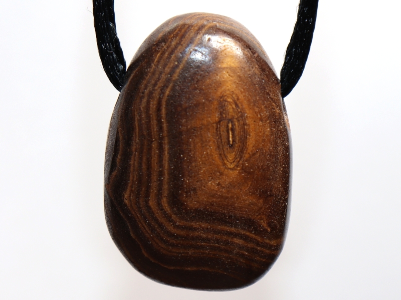 Boulder opal with cord or silver 925