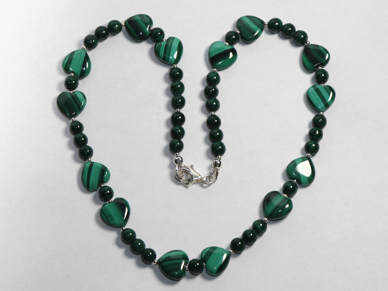 Malachit mit Silber 925