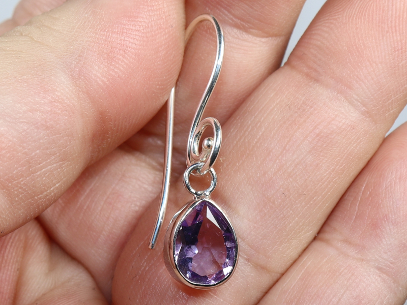 Amethyst und Silber 925 (Ohrringe)